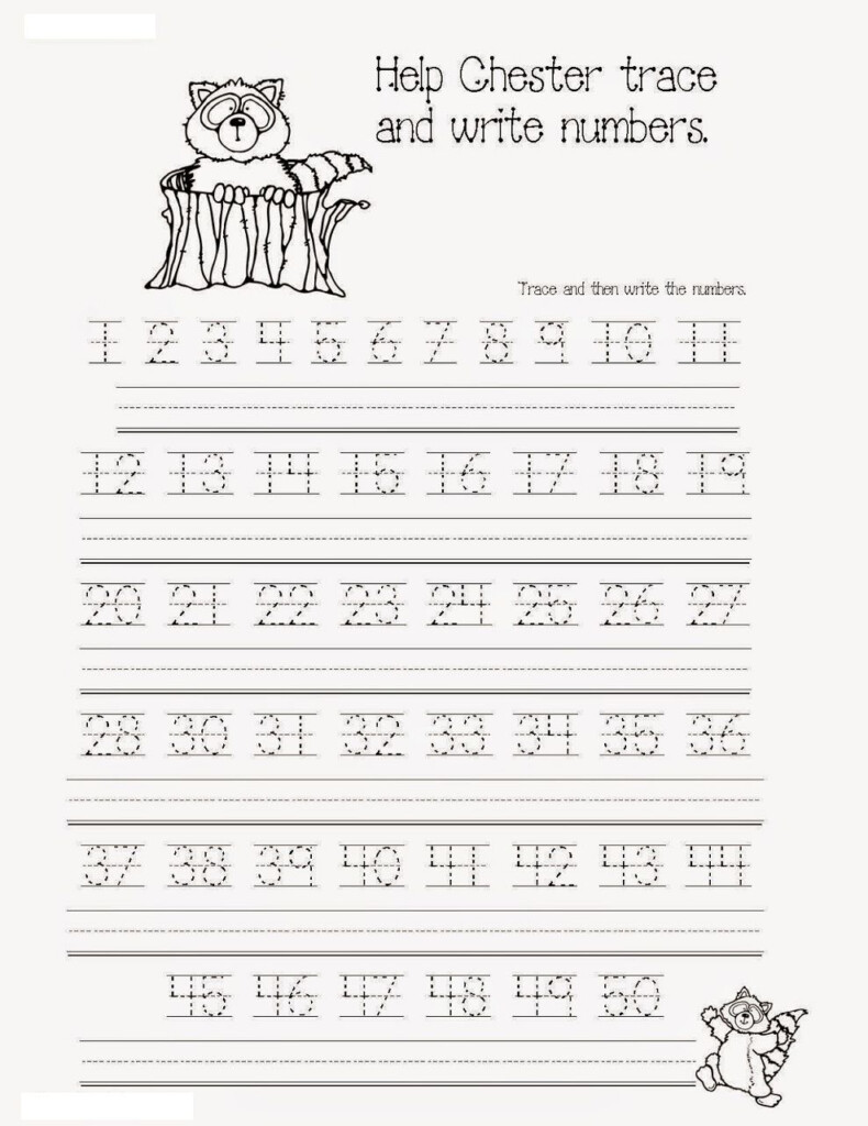 Free Tracing Numbers 1 50 K5 Education Resources The Kissing Hand 