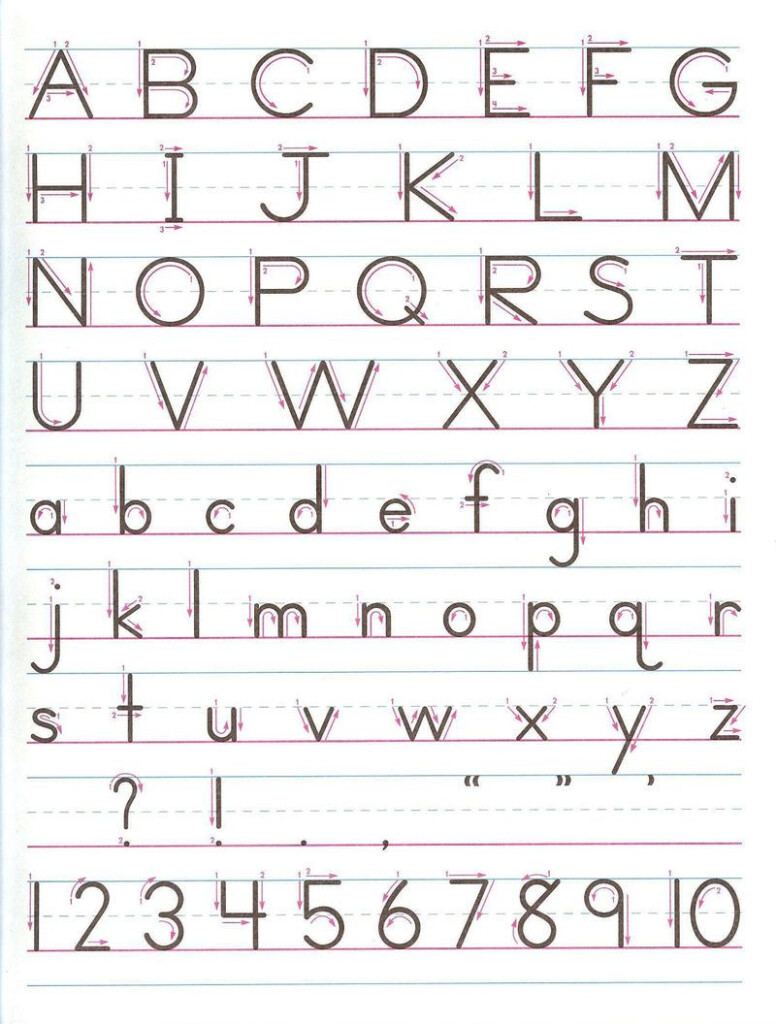 Letters And Numbers For Kids Printable Kids Handwriting Practice 