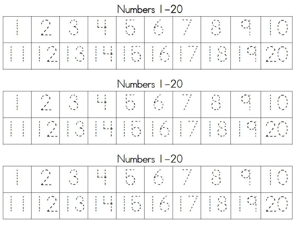 Number Tracer Pages For Kids Activity Shelter