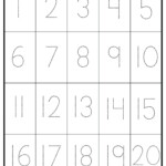 Number Tracing Practice 1 20 Tracing Worksheet Preschool Etsy UK