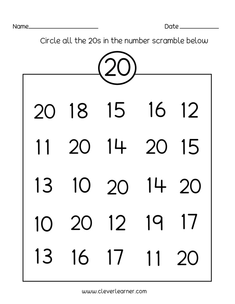 Number Tracing Worksheets 10 20 Name Tracing Generator Free