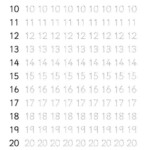 Practise Writing Numbers 10 To 20