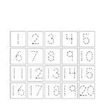 Trace Number 1 20 Worksheet Learning Printable