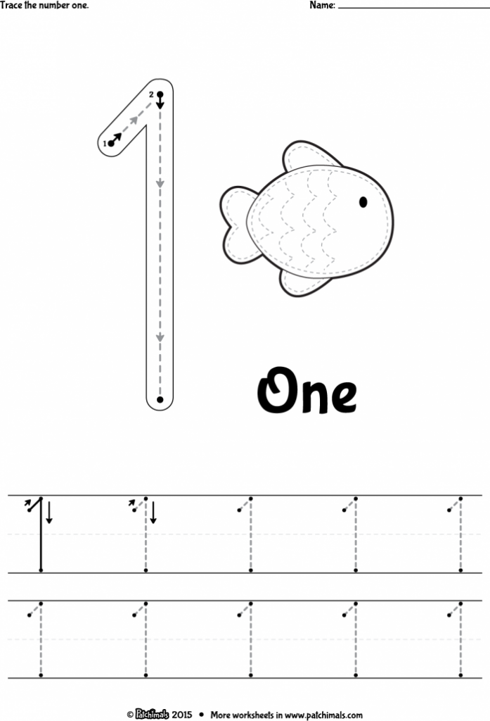 Trace The Number 1 Worksheets 99Worksheets