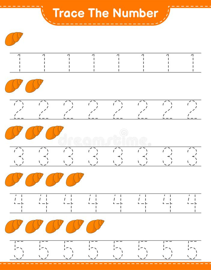 Trace The Number Tracing Number With Sea Shells Educational Children 