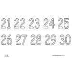 10 Printable Numbers 21 30 Tracing Worksheets Etsy In 2020 Tracing