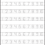 Formidable Tracing Numbers 1 10 Preschool Alphabet Chart Printable