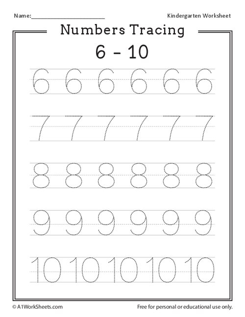 Number 1 5 Tracing Worksheets For Preschool And Kindergarten 