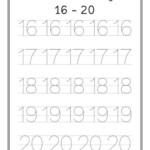 Number 16 20 Tracing Worksheets For Pre k And Kindergarten