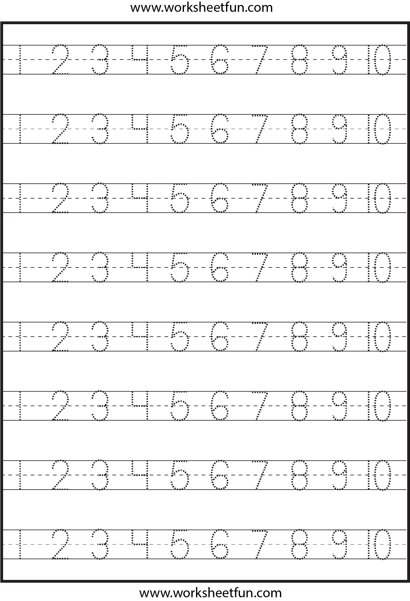 Number Tracing 1 10 Worksheet FREE Printable Worksheets