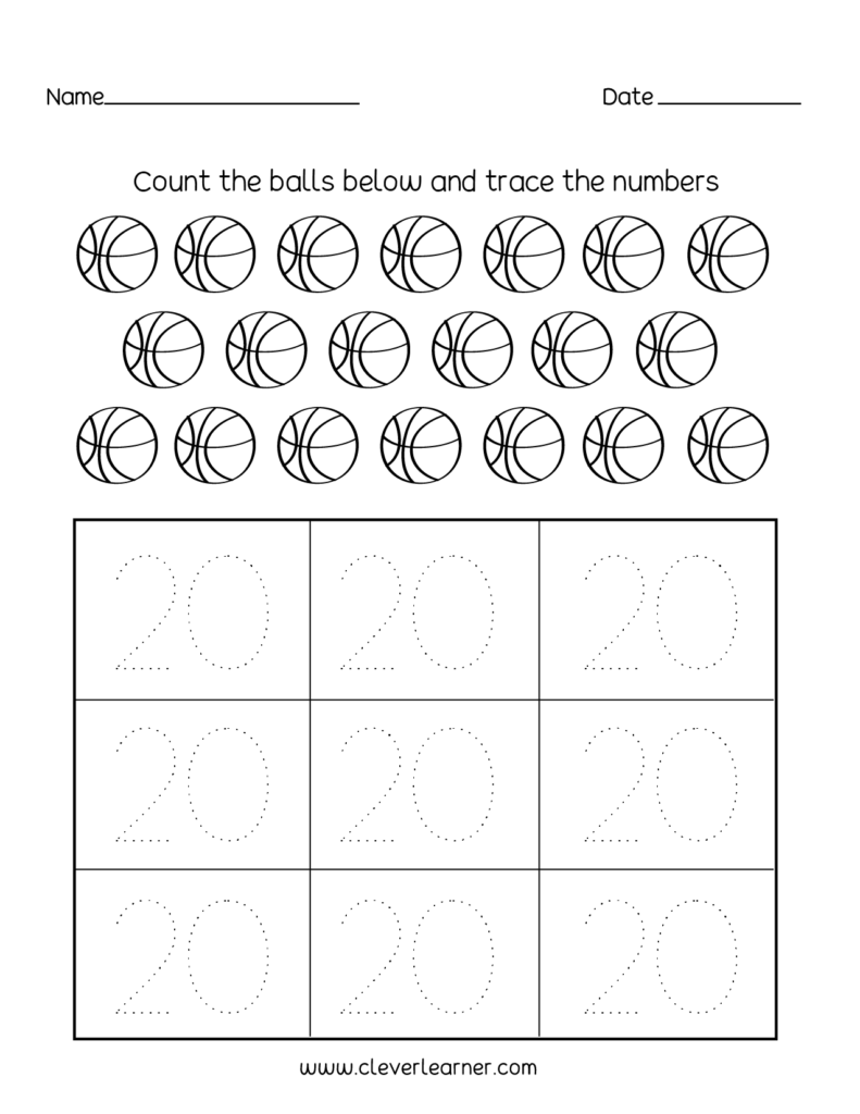 Tracing Numbers 10 20 Worksheets Name Tracing Generator Free